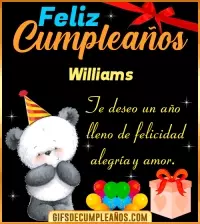 Te deseo un feliz cumpleaños Williams